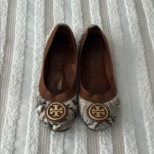 Tory Burch Snakeskin Ballet Flats